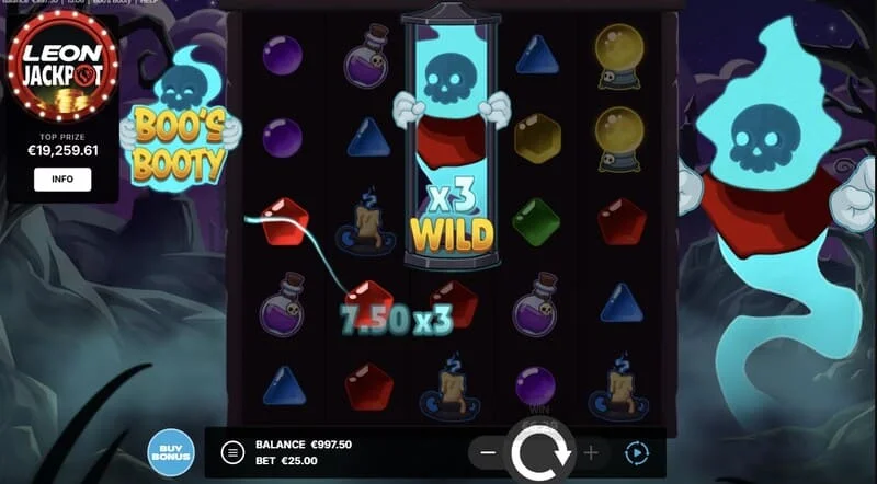 Boo's Booty - wygrana w grze podstawowej z symbolem Expanding