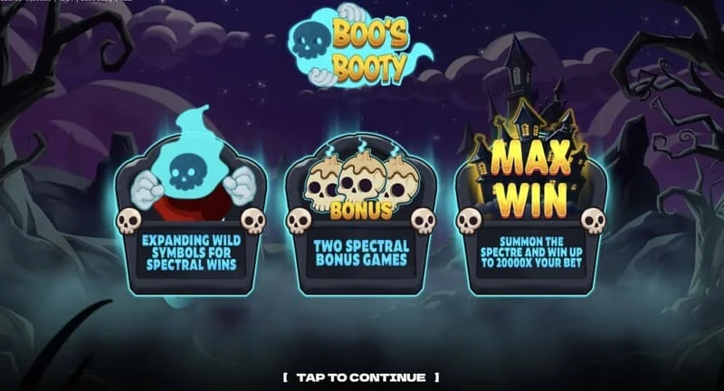 Boo's Booty - tabela funkcji bonusowych i Feature Buy